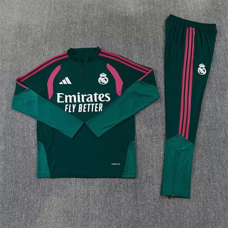 AAA Quality Real Madrid 26/27 Tracksuit - Green/Pink